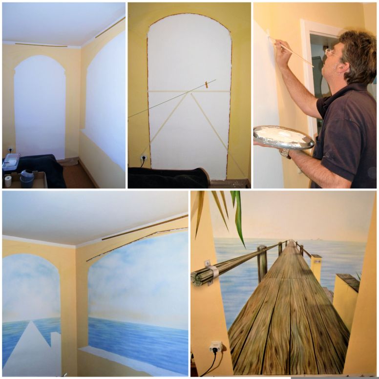 mediteranes Schlafzimmer in Gelb