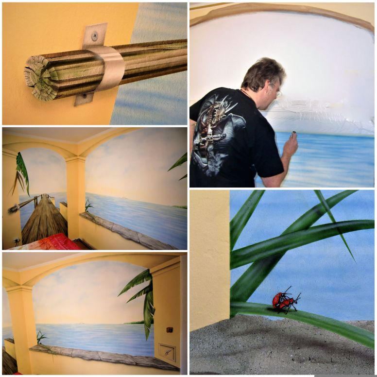 mediteranes Schlafzimmer in Gelb